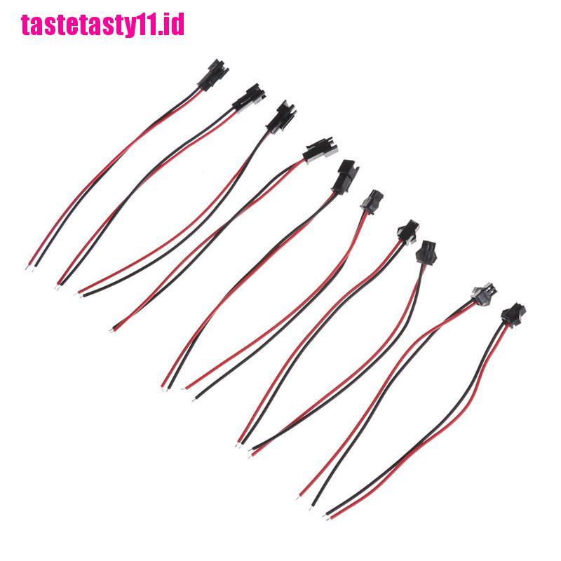 10 Pcs Konektor Adapter Baterai 2 Pin Untuk LED Strip