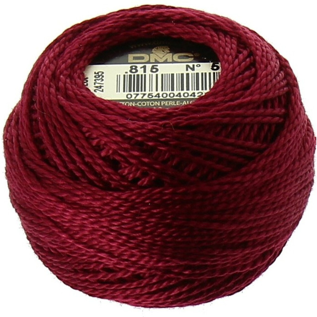 Benang Sulam DMC Art 116 Cotton Perle Pearl Ball Size 5 Kode 815