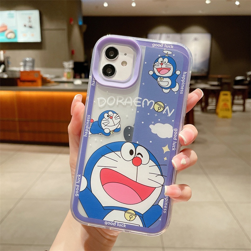 Soft case Pelindung anti Jatuh Desain Kartun Doraemon Untuk iphone 11 11 Pro Max XS XR 8p X 13 12 11 Pro Max XS 8 12pro