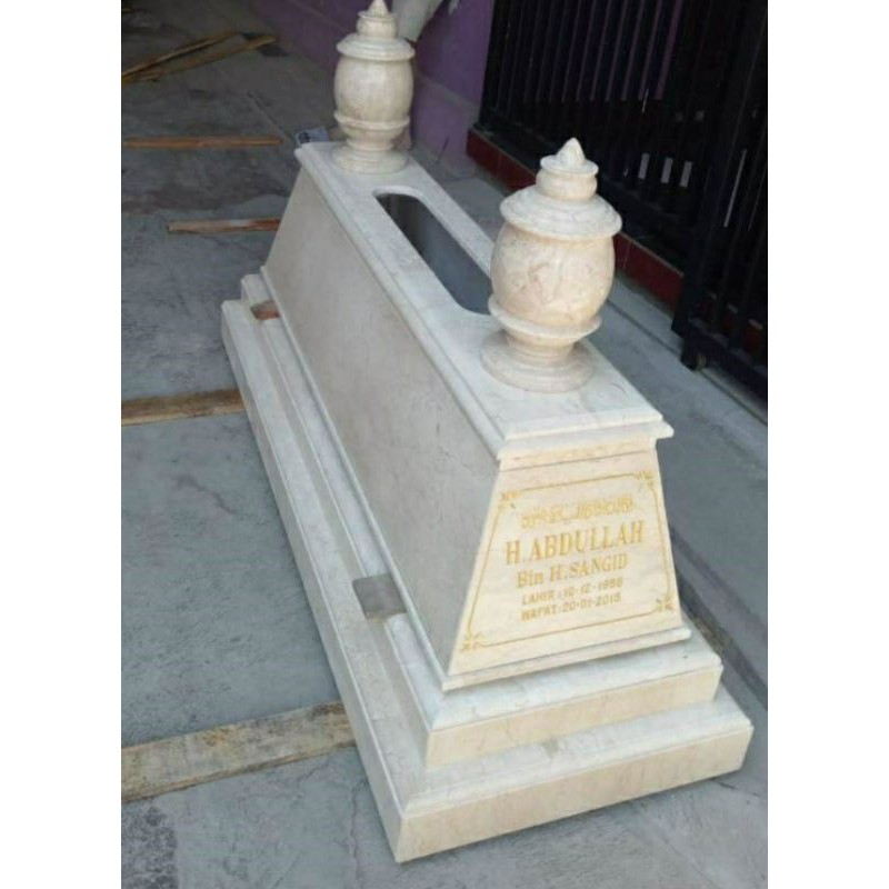 Kijingan Makam Batu Marmer Alam