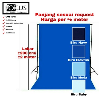 Jual Background Biru / Background Foto KTP / Kain Backdrop Biru Tua