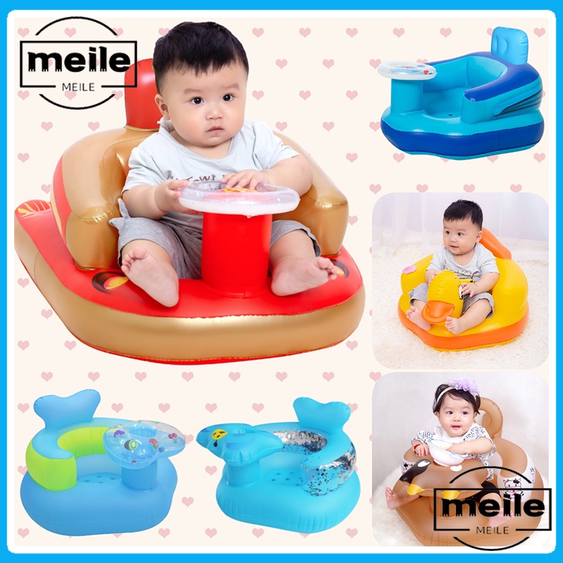 Kursi Sofa Tiup Tempat Duduk Bayi Balon Motif Binatang Infant Seat Bayi Infant Seat / Kursi Sofa /Kursi Bayi untuk Belajar Duduk dan Makan Multifungsi.Gaya baru Sofa Tiup ,bahan pvc Tiup Baby Model Kursi tulip pola