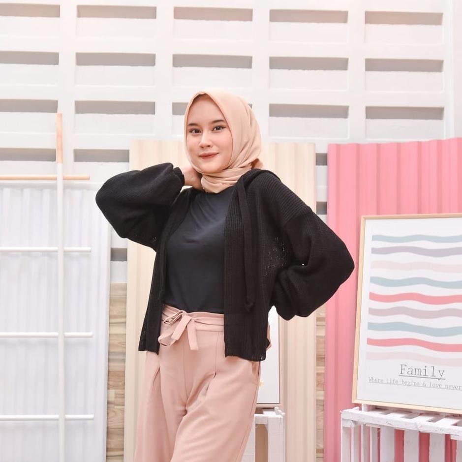 Belleza Outlet baju rajut Cardigan rajut atasan wanita hoodie calista