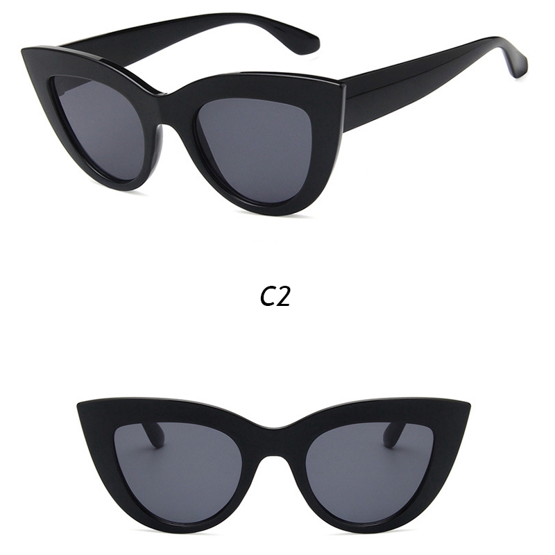 (YUZHU) Ready Stock Kacamata Sunglasses Wanita Kepribadian Kacamata Hitam  Mata Kucing