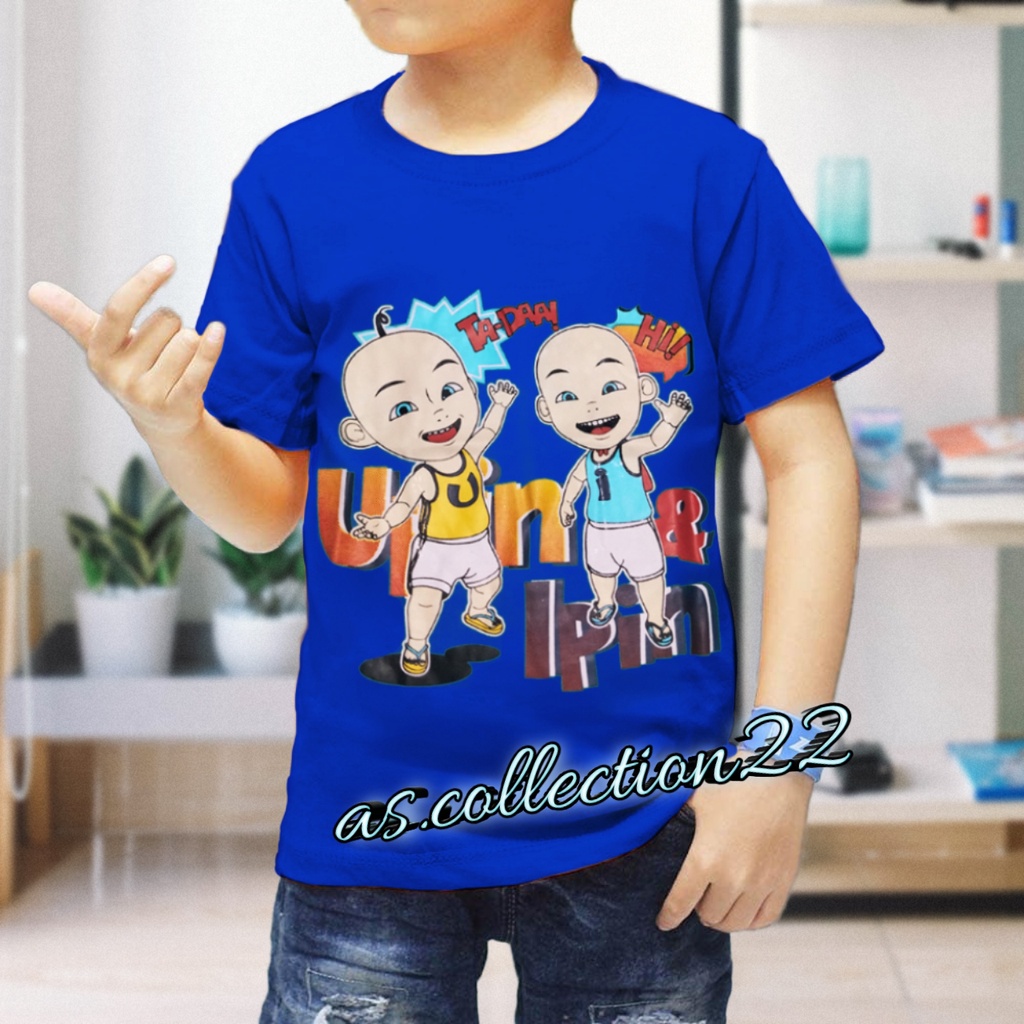 pakaian kaos anak upin ipin//USIA 1-10 TAHUN