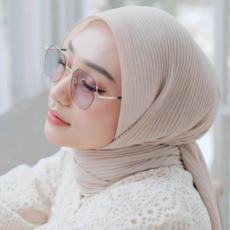 Kerudung Pashmina Plisket Ceruty Babydoll