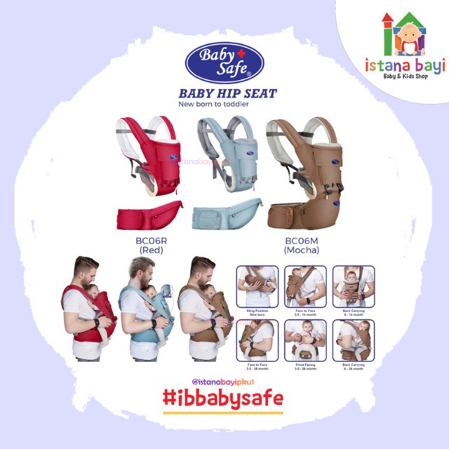 Baby Safe Baby Hipseat Gendongan Newborn to toddler - Gendongan Hipseat