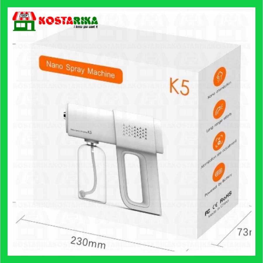 Nano Spray Gun Disinfectant K5 Atomizing Sterilizer 380 ml UV Sterilizer Gun