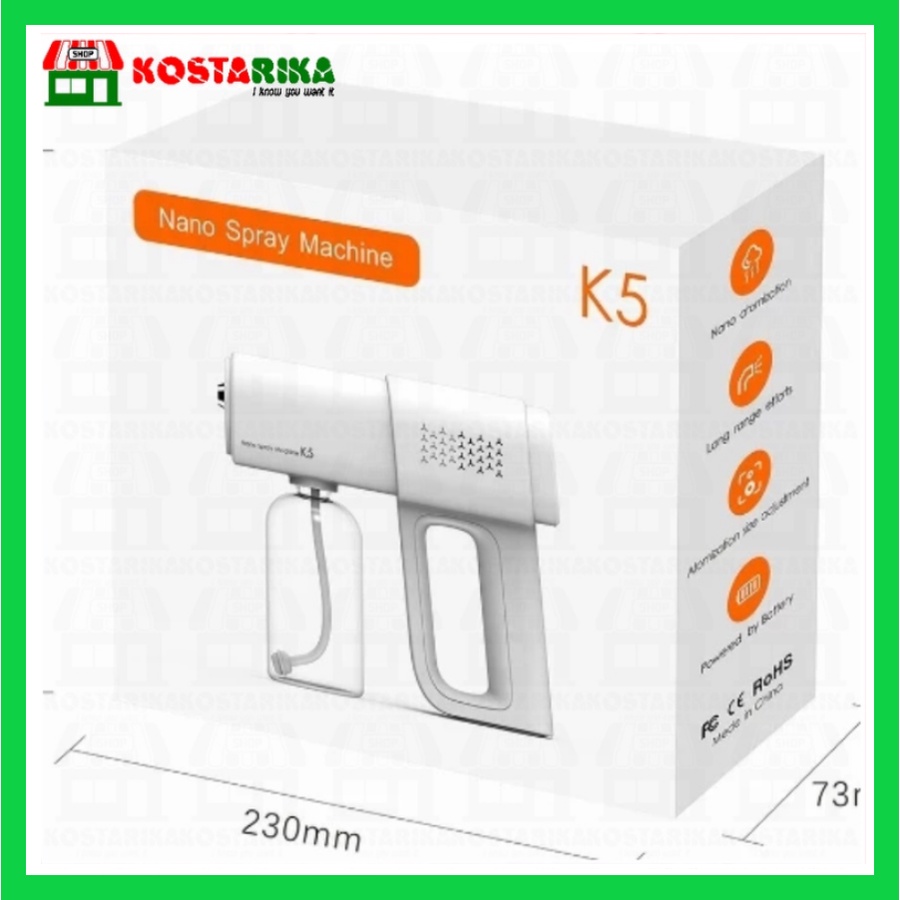 Nano Spray Gun Disinfectant K5 Atomizing Sterilizer 380 ml UV Sterilizer Gun