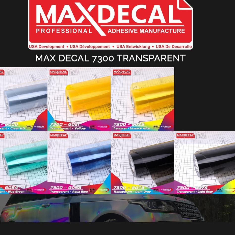 

[ROLL 15M] MAXDECAL 7300 Sticker Transparan Lebar 45 cm SKOTLET BENING GLOSS Vinyl Variasi Lampu !