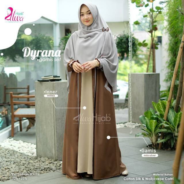 GAMIS DYRANA SYARI 1 SET HIJAB II ALWA HIJAB