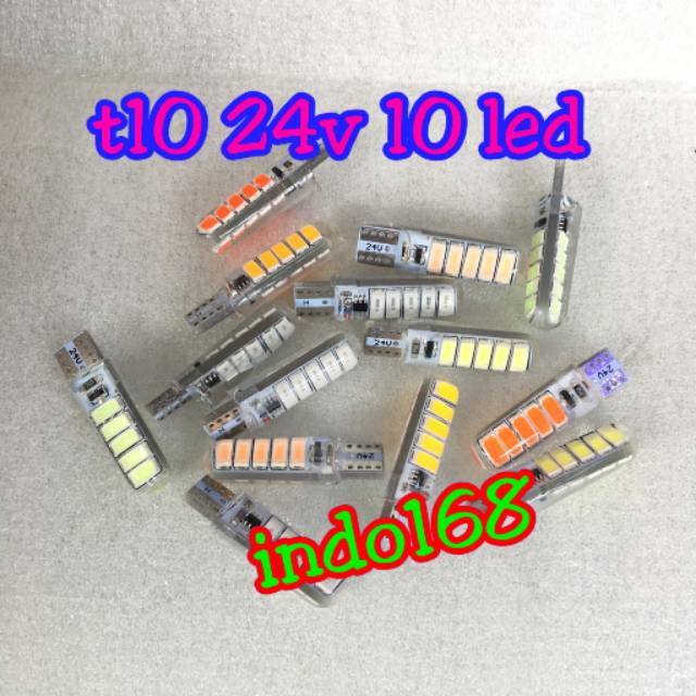 T10 24 Volt 10 Led Nyala Kedip Strobo