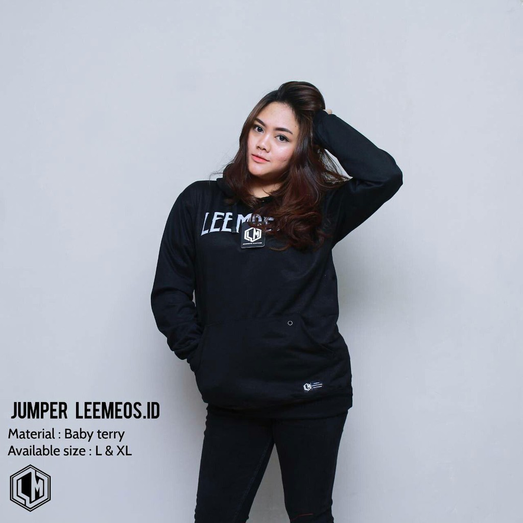 Jaket  Polos Hoodie Sweater Hoodie Leemoes.ID Original Black J.0036