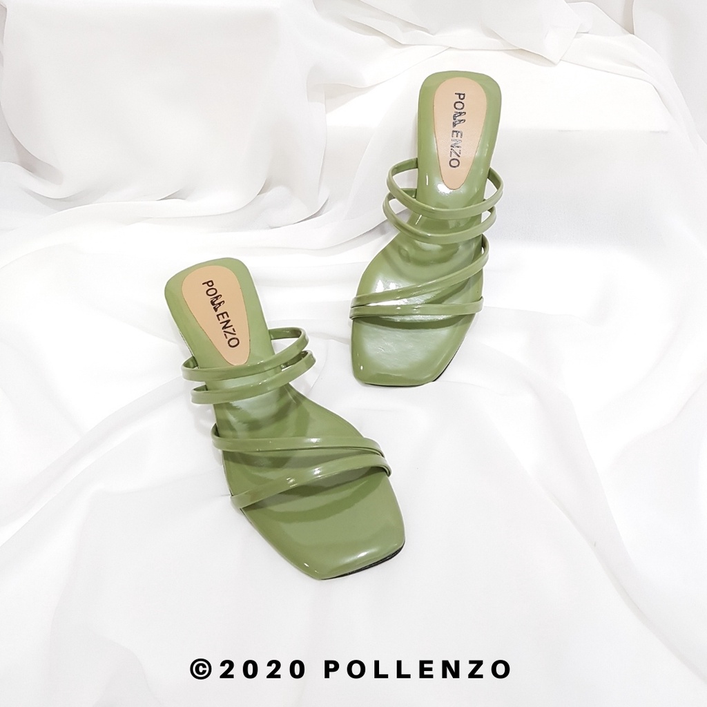 Pollenzo - Asanda Sandal Heels Hak Tahu Wanita 3Cm Hm-301-3
