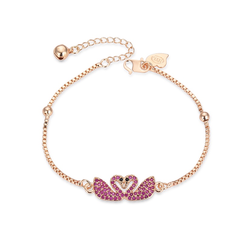 COD Gelang titanium lapis emas bola kristal berlian xuping Perhiasan perak 07b-73b-Ungu