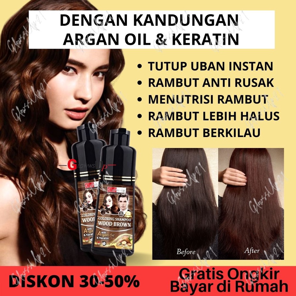 HAIR COLOR CULTUSIA COLORING SHAMPO WOOD BROWN 160ML SHAMPO PEWARNA RAMBUT