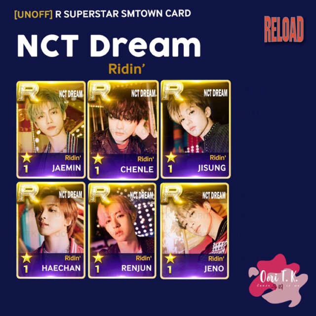 (MIN PEMBELIAN 3PCS - MIX) [Unoff] R CARD SUPERSTAR SMTOWN NCT DREAM "RIDIN'" PHOTOCARD PC RENJUN JE