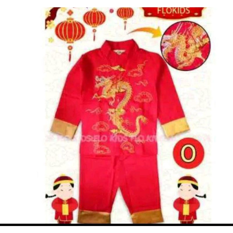 cheongsam baju imlek anak cowok baju imlek qipao
