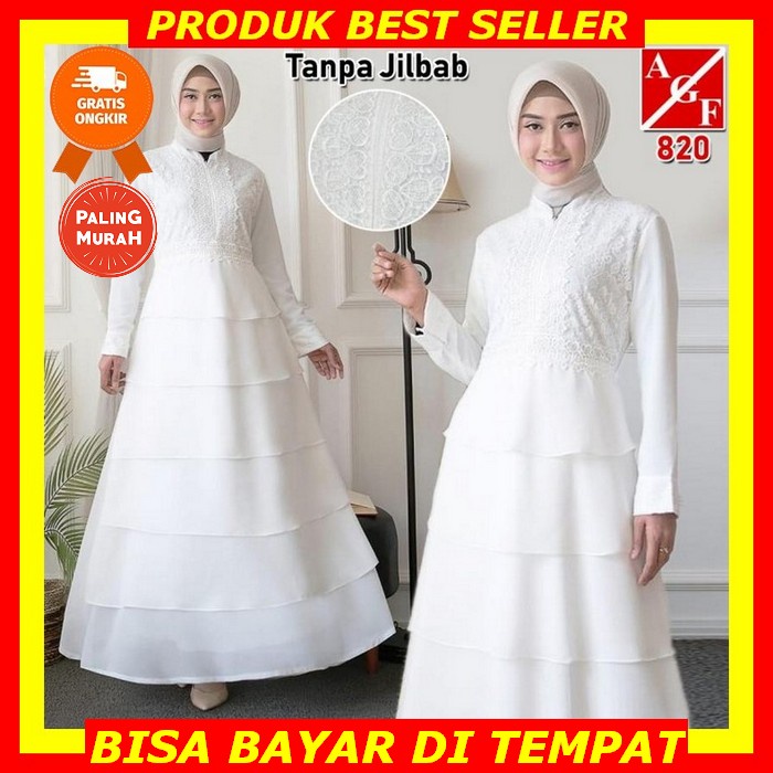 Baju Gamis Kaftan Ceruty Remaja Wanita Terbaru Kekinian Model Mewah Elegan Viral Pesta Kondangan Leb
