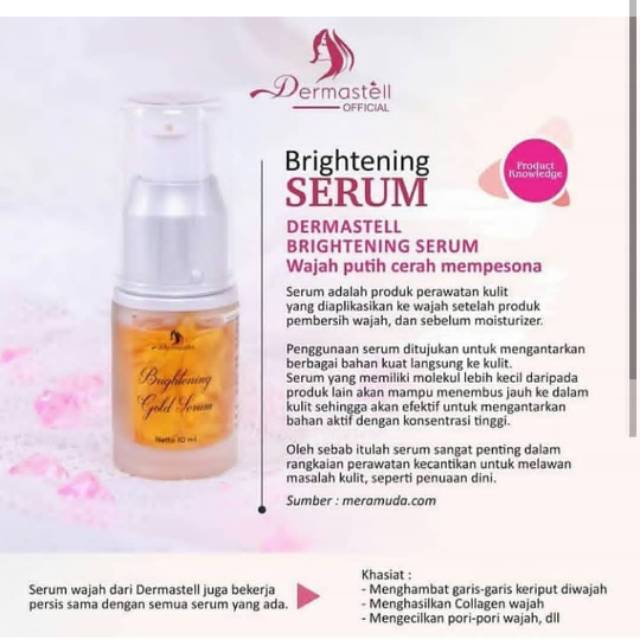 Dermastel ,  Dermastell Serum Gold Brightening