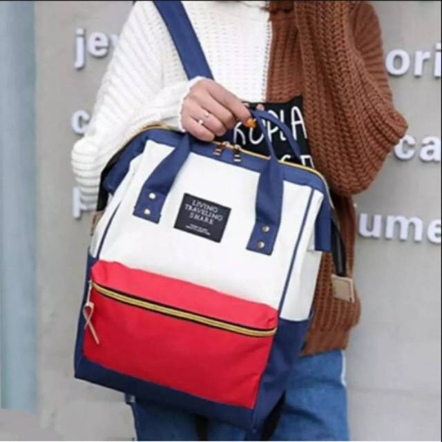 TAS RANSEL PUNGGUNG ANELLO LOOK ALIKE BACKPACK TAS SEKOLAH FASHION KOREA