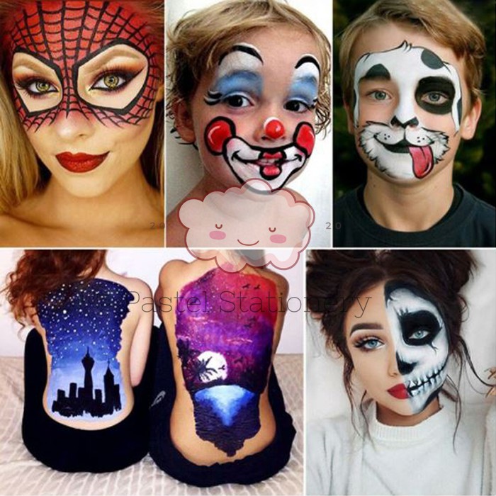 

HJK Face And Body Painting Art Set 12 Colors - Cat Minyak Muka 12 Warna