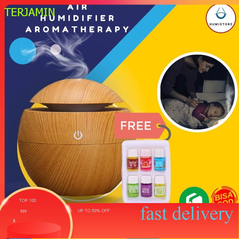 Humidifier Ruangan Diffuser Aroma Terapi Bonus Aroma 6pcs TERJAMIN