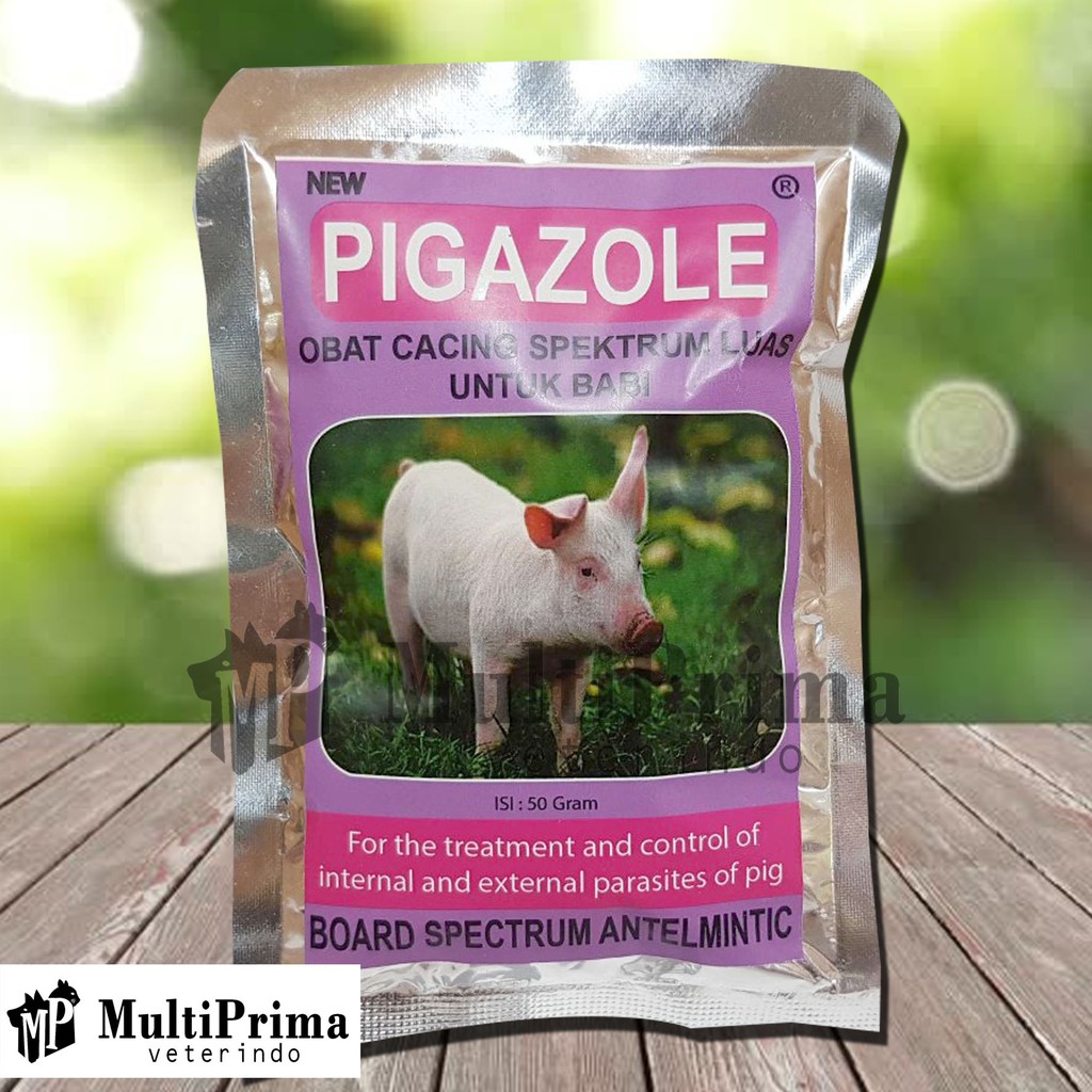 Obat Cacing Babi Pigazole 50 Gr Spektrum Luas Parasit Shopee Indonesia