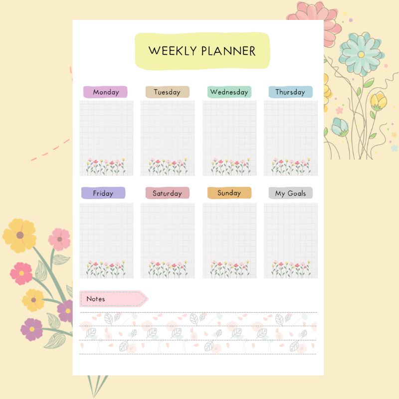 

(10 lembar) isi binder A5 weekly planner / daily planner/ to do list/ journal bullet