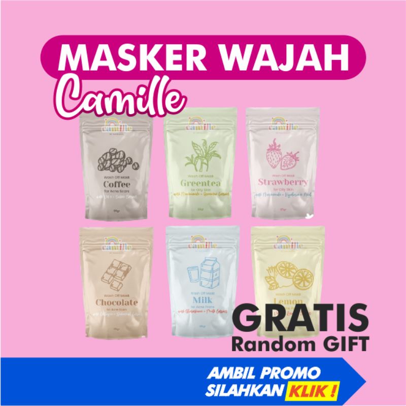 Camille Masker Wajah Camille Camile Bpom Organik Mask Muka Bubuk Mencerahkan Dan Glowing Pria Wanita