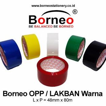 

Cod Borneo OPP Lakban Warna 48 mm x 90 Yard