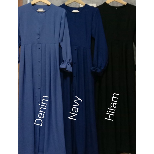 Azima Dress // Gamis terbaru Crinkle size M L XL-1