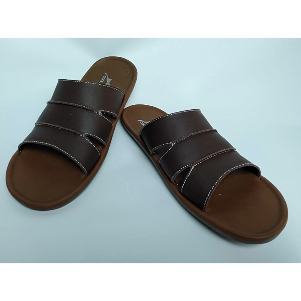 Sandal Kulit Pria BLACK BROWN TAN KULIT SAPI ASLI ORIGINAL MADE GARUT