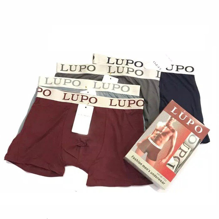 Boxer Pria Lupo Bahan Katun Spandex