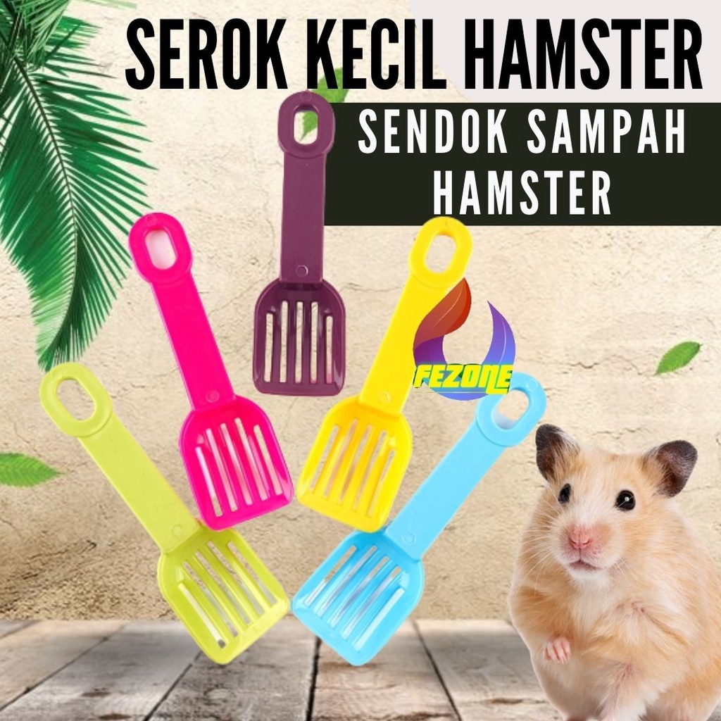 Serokan Pasir Hamster Sendok Kotoran Pup Sekop Zeolit Gumpal Wangi FEZONE