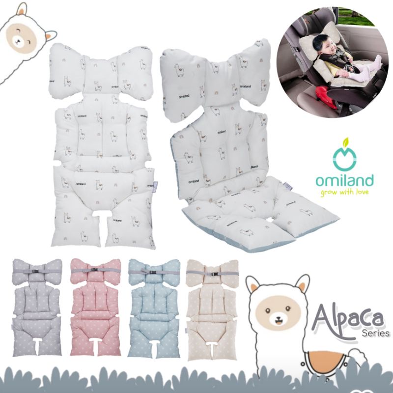 Omiland Alas Stroller + Bantal Dot Alpaca Series