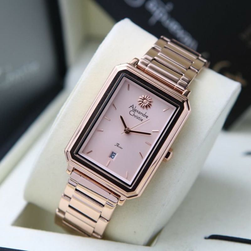 Jam Tangan Alexander Christie Wanita Rosegold ac2920 Original