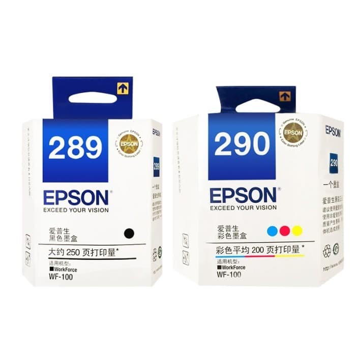 TINTA EPSON 289 + 290 COLOR 1SET ORIGINAL WF 100