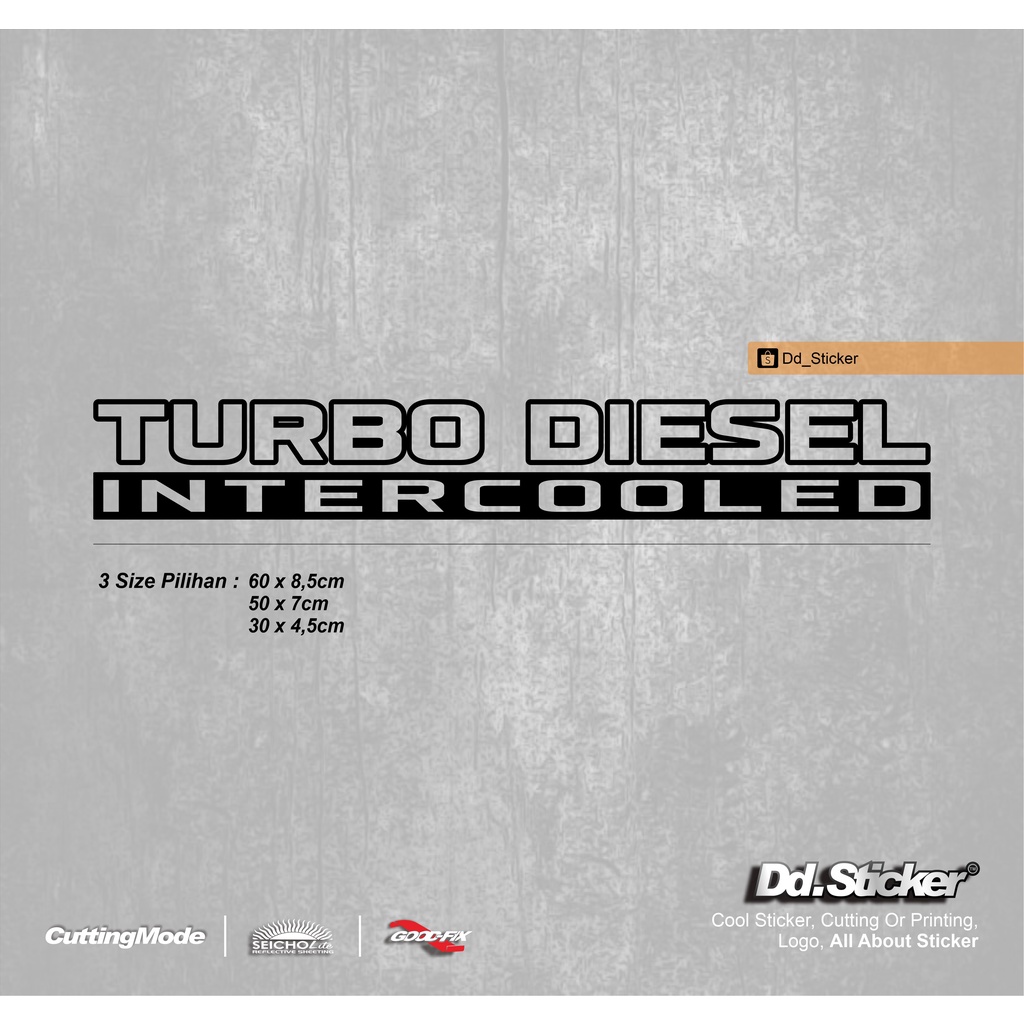 Jual Turbo Diesel Intercooled Vinyl Decal Cutting Sticker Shopee