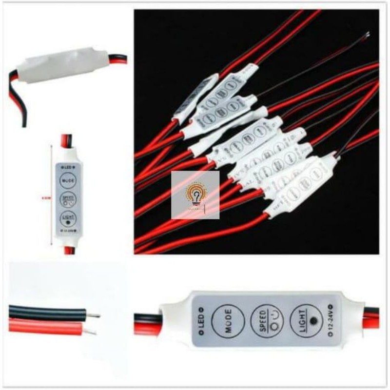 Modul LED Mini Dimmer Controller Kedip Strobo Speed 5V-24V LED Modul