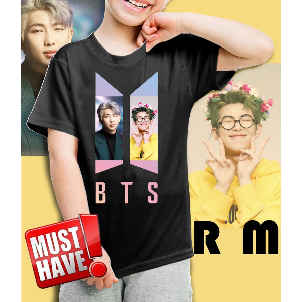 Kaos/baju anak BTS -RM- 001 (size anak 1 - 10 tahun)