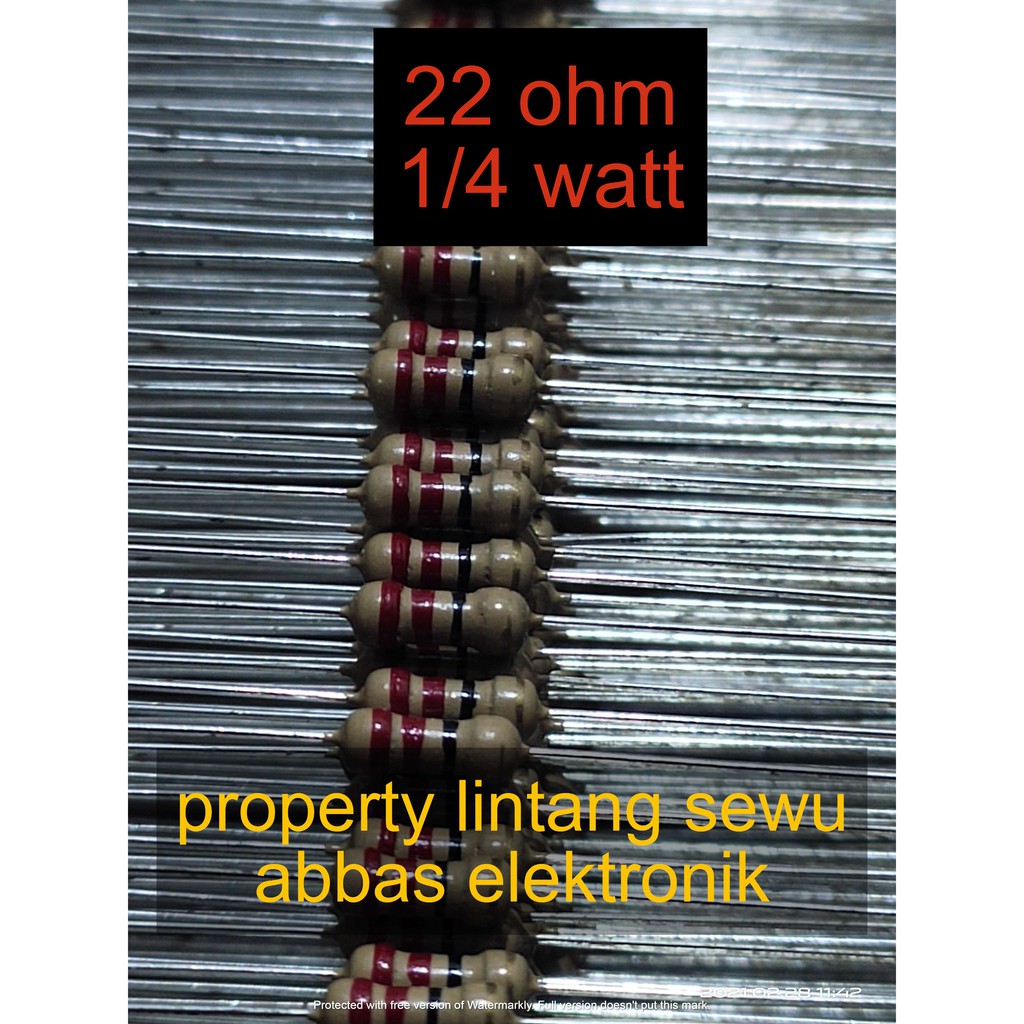 10PCS resistor 22 ohm  0.25 watt