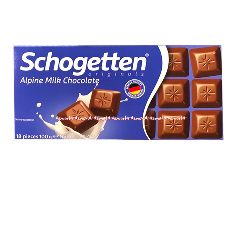 Schogetten Original Alpine Milk Chocolate 100gr Coklat Chocolate