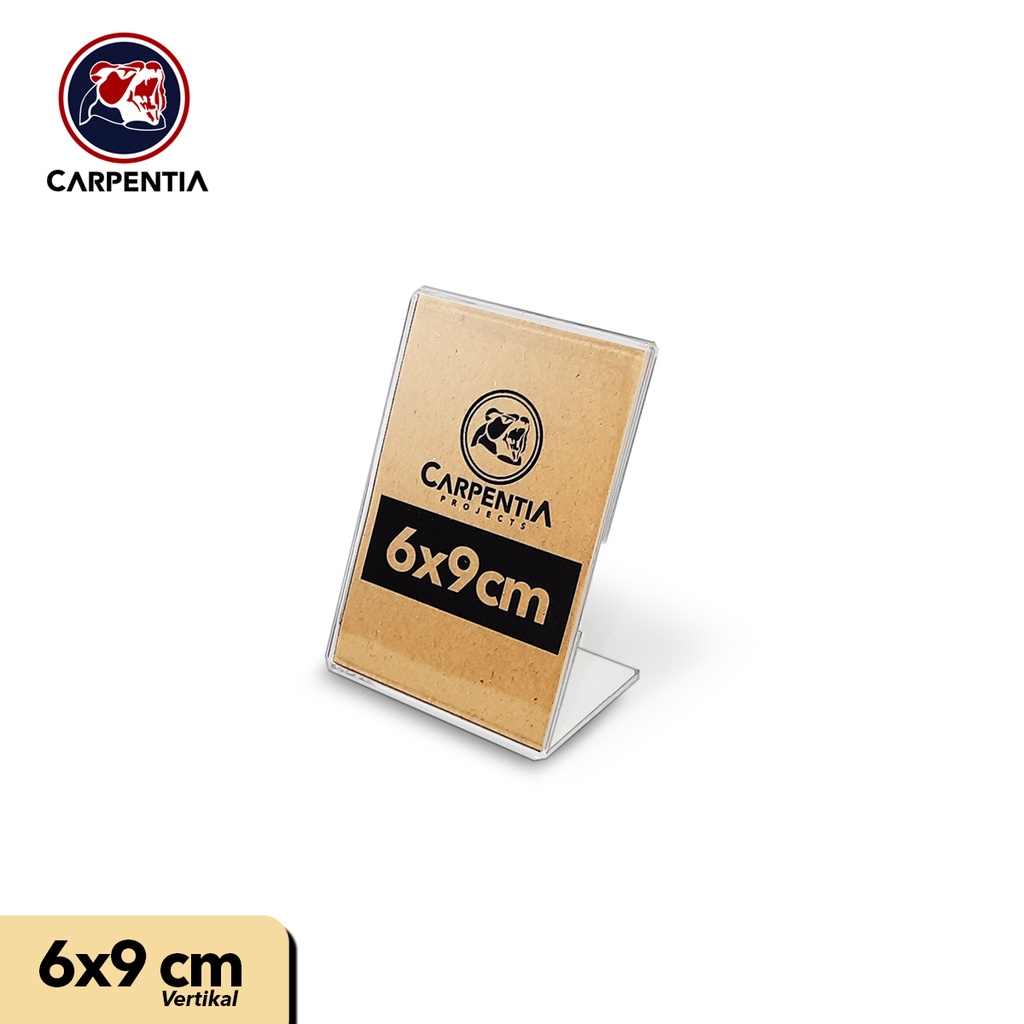 

Carpentia Price Tag Vertikal Acrylic /Standing Harga Kecil Akrilik uk. 6x9 cm