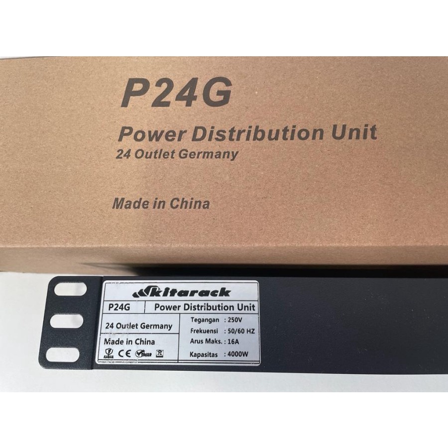 KITARACK P24G Power Distribution Unit 1U 24 Outlet Germany Socket 16A