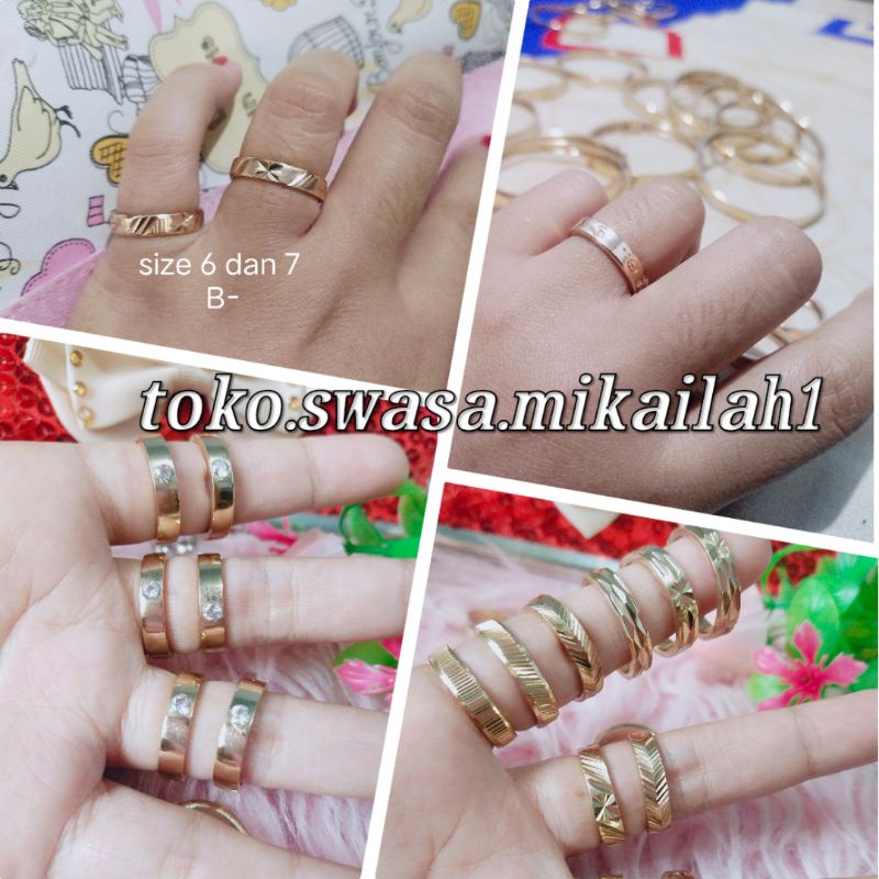 Cincin Tunangan Lamaran Emas SWASA KUNING SELAMANYA!!! AWET Persis Emas Asli
