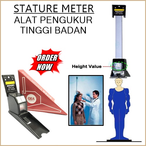 Alat ukur tinggi badan anak dan dewasa stature meter alat ukur tinggi badan 2m GEA meteran dinding tinggi badan