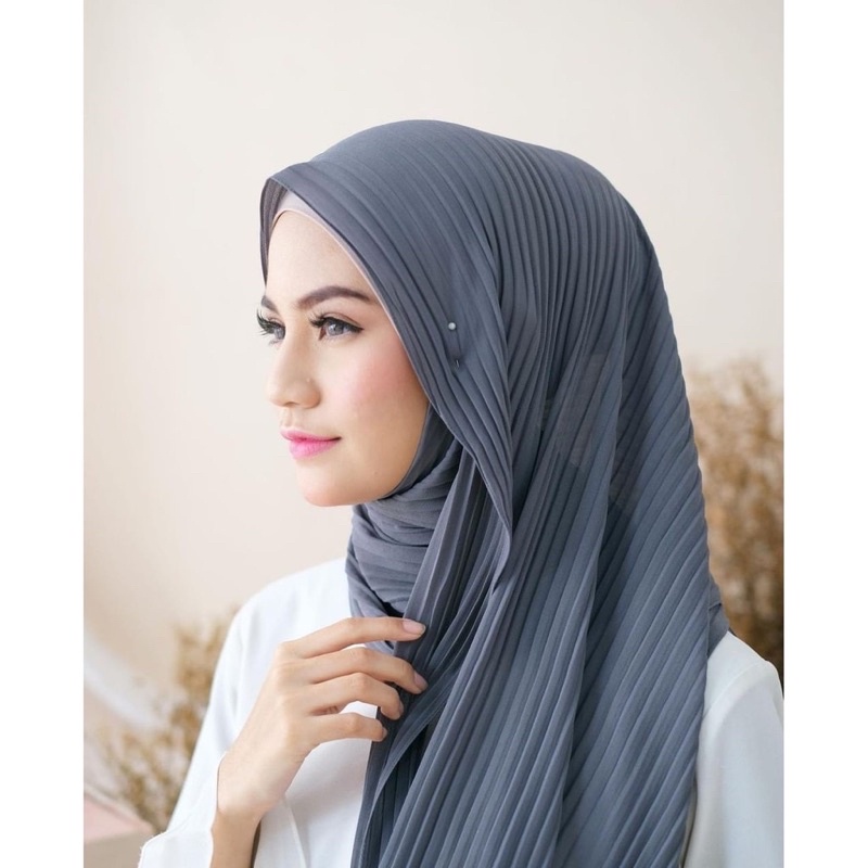 VS - PASHMINA PLISKET SHAWL PREMIUM/PASHMINA PLISKET PANJANG FULL PLISKET - HIJAB HAVANA WANITA