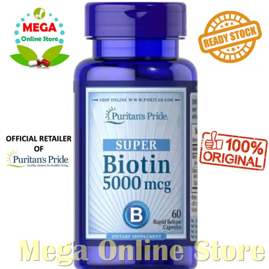 Puritan Pride Biotin 5000 mcg - 60 Kapsul