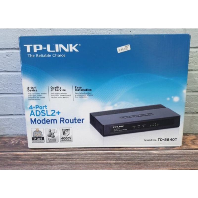 Tp-link TD-8840T 4-port ADSL+2 modem router